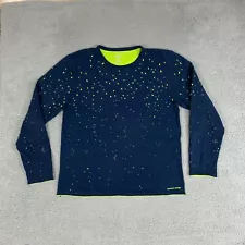 Nasty Pig Shirt Mens XL Navy/Neon Distressed Long Sleeve Crew Cotton Sweatshirt