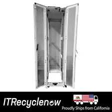 48U White server Rack Enclosure Cabinet Front and Back doors 31" Deep