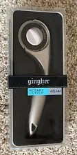 Gingher Silver 45mm Rotary Cutter RIGHT Hand Sewing Fabric Quilt Tool Tin NEW