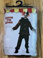 Carver The Clown Evil Scary Halloween 5 Piece Costume Adult XL