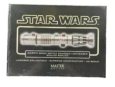 STAR WARS Master Replicas EP I DARTH MAUL BATTLE DAMAGED LIGHTSABER .45 SW-308