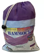 Traveling Hammock Amazonia Travel Lite Hiking Purple 54” by 108” 13 oz Camping