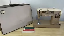 Vintage 1958 Singer 401A Slant-O-Matic Sewing Machine Original Case Instructions