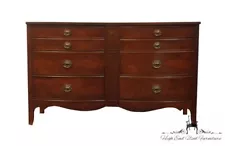 DIXIE FURNITURE Solid Mahogany Traditional Duncan Phyfe Style 56" Double Dresser