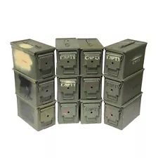 12 CANS Grade 2 50 cal empty ammo cans 12 Total FREE SHIPPING