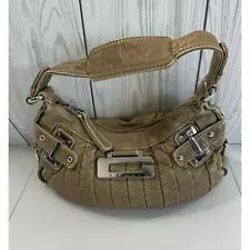 VTG y2K Guess Handbag Y2K Chunky Studded Metal Buckle Tan (READ)