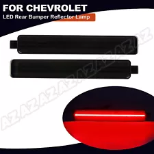 2X Red Bumper LED Reflector Light Smoked For Chevrolet Equinox Trailblazer SS