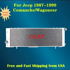 For Jeep 1987-1990 1988 1989 Comanche/Wagoneer 4.0L AT 3Rows Aluminum radiator (For: 1988 Jeep Comanche)