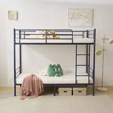 Twin-over-Twin Bunk Bed Bed Frames with Trundle Kids Child Bedroom Bed Furniture