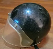 Vintage Arthur Fulmer AF40 Metal Flake Motorcycle Helmet With Shield