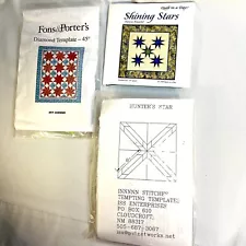 Quilting Supplies Mixed Lot of Vtg Patterns and Templates and Some with Handles