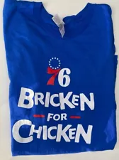 Philadelphia 76ers Chick-fil-A Bricken For Chicken Shirt Men’s XL Sixers NBA