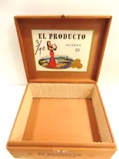 wooden El Producto cigar box (empty)