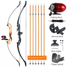 20-55lbs 53" Bowfishing Recurve Bow Fishing Reel Fishing Arrows Archery Hunting