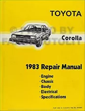 1983 Toyota Corolla Shop Manual 83 Original Repair Service Book OEM Deluxe SR5 (For: 1983 Toyota Corolla)