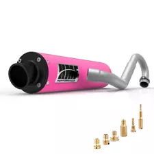 HMF Yamaha Raptor 125 Full Exhaust Pink w/Bk Turn Down + Jets (11-14)