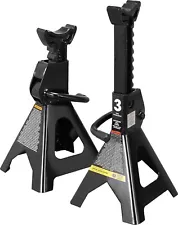 Torin Jack Stands, 3 Ton (6,000 lb) Capacity , Steel, Black , 1 Pair, AT43202B