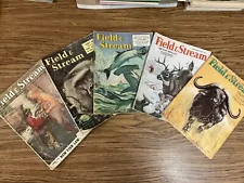 SALE - Lot Of Five Vintage FIELD AND STREAM MAGAZINES From The 1950’s