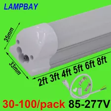 30-100/pack LED Tube Light T8 Integrated Bulb Fluorescent Lamp Fixture 110V 220V