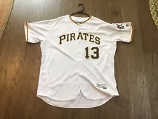 MENS MAJESTIC PITTSBURGH PIRATES JERSEY #13 HEISTERMAN SZ 54 EUC