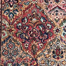 2.2x4 KARASTAN RED Kirman 717 100% WOOL RUG - Very GOOD CONDITION