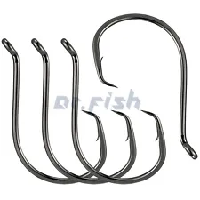 100/200pcs Circle Fishing Hooks Octopus Offset 1/0-10/0 Ultra Sharp Saltwater