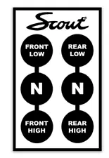 Scout twin stick shift pattern sticker International 4x4 Dana 20 Dana 300