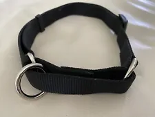 Large Black Dog Collar Nylon Adjustable