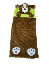 Hugfun Kids Animals Slumber Sleeping Bag - Brown Dog Soft Cozy -great Shape