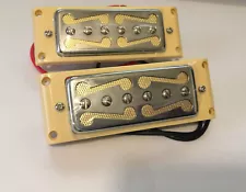 Gold Foil Moustache Pickup pair for Silvertone Harmony Kay Dearmond