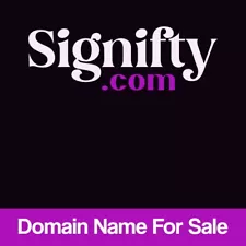 SIGNIFTY .COM Domain Name For Sale. FinTech, EdTech, Innovation, Consulting, Art