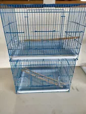 2424 B breeder flight parakeet cages set of 2 blue