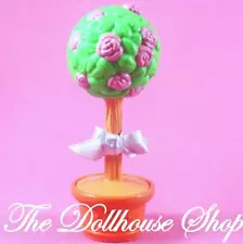 Fisher Price Loving Family Dollhouse Topiary Tree Potted Plant Roses