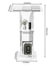 KScary Transparent Acrylic Podium Stand, Pulpits for Churches, Height Lecterns