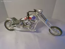 1995 White V-Twin Motorcycle Chopper - 10"