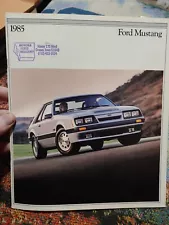 NOS 1985 Ford Mustang Dealer Showroom Sales Brochure Turbo GT SVO LX