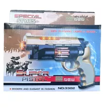 Super Pistol Sound And Light 9” Toy Gun For Kids Age 3+