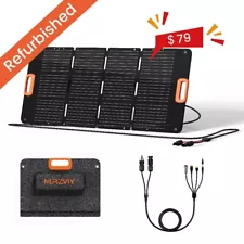 NURZVIY 100W Portable Solar Panel, Solar Generator for Camping, Marine, Off-grid