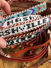 Southwest Leather Beaded NASHVILLE Indian Native American Belt Lot 5 Wholesale