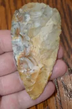 Very Colorful Flint Ridge Woodland Adena Blade Morrow Co, Ohio 3.5 x 1.7/8