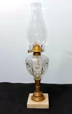 Antique BULLSEYE FLEUR-DE-LIS Kerosene Oil Lamp P&A Burner