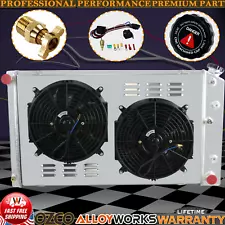 4 Row Radiator+Shroud Fan For 1971-1990 Chevy Caprice Impala/ Pontiac Catalina (For: 1990 Chevrolet Caprice)