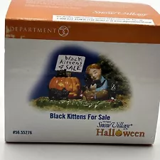 Dept 56 Black Kittens For Sale Halloween Snow Village Accessory 55276 NEW SEALED