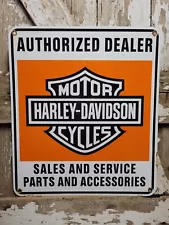 VINTAGE 1958 HARLEY DAVIDSON PORCELAIN SIGN 27" MOTORCYCLE DEALER SALES PARTS