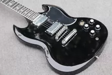 Custom Shop Tony Iommi model S G Black Electric Guitar fast shipping