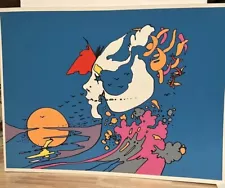 Peter Max "Face and Sunset" Serigraph- 1972