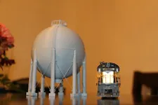 Model Natural Gas Storage Tank Custom HO scale train