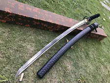 HANDMADE JAPANESE SAMURAI KATANA SWORD DAMASCUS FOLDED STEEL SHARP FULL TANG