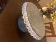 Beautiful Rustic Cake Stand used for wedding. galvanized, fits 11in cake! 