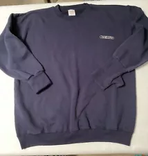 Vintage 90s Handcuffs Blue Sweatshirt W/ Thumbhole Cuffs Size XL Skateboarding